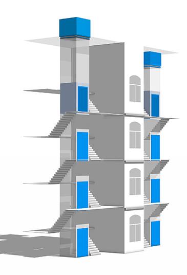 Der verkürzte Schachtkopf durchstösst nicht die Dachfläche – entsprechende Aufbauten sind nicht notwendig.