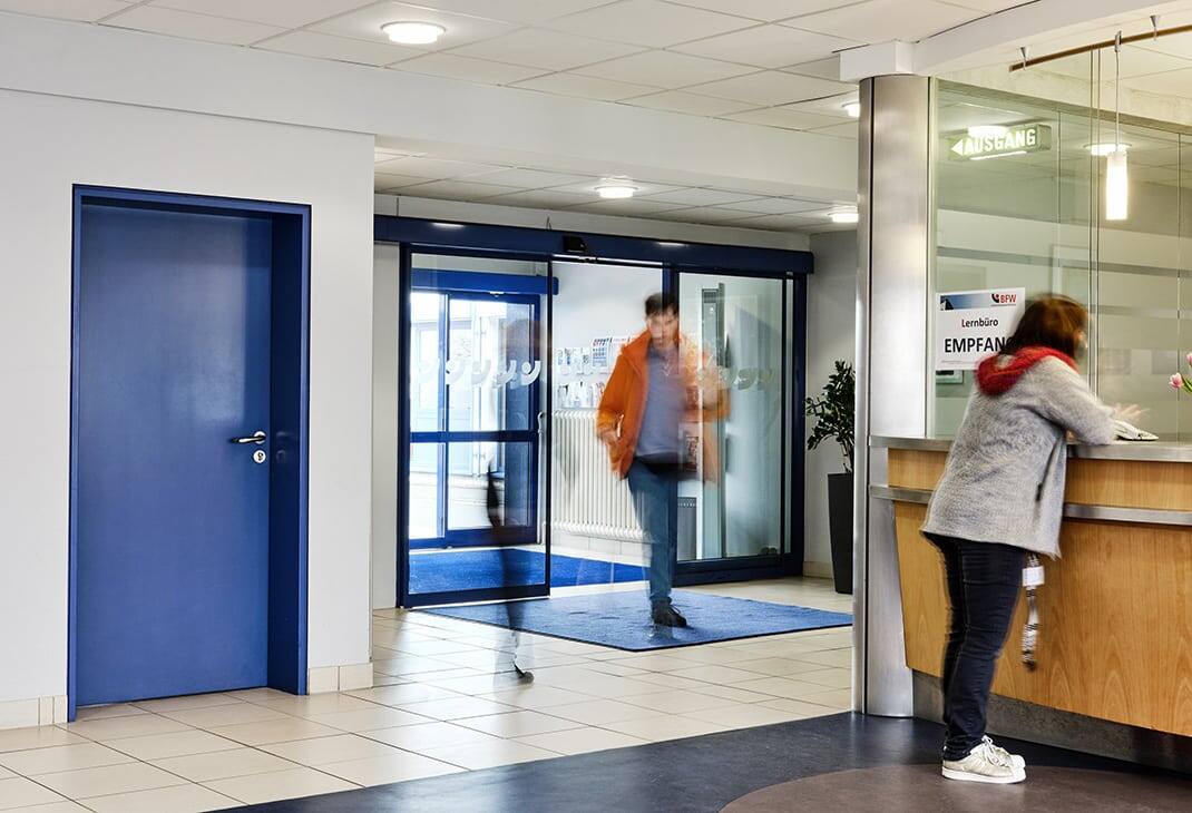 The lobby and reception area of BFW Würzburg.