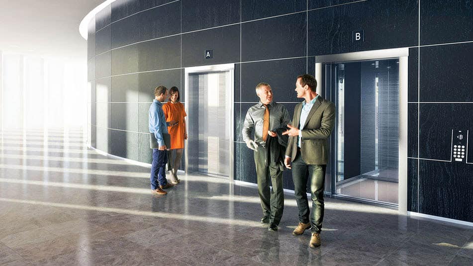 Versatile KONE elevator solutions complement your building’s people flow.