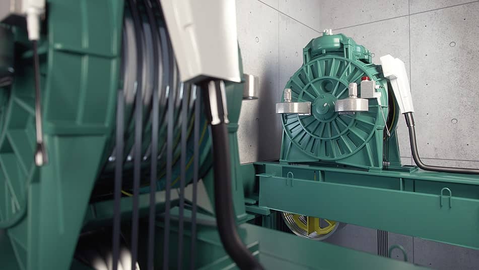Neue Technologien wie das superleichte KONE UltraRope® können eine beispiellose Energieeffizienz bieten.
